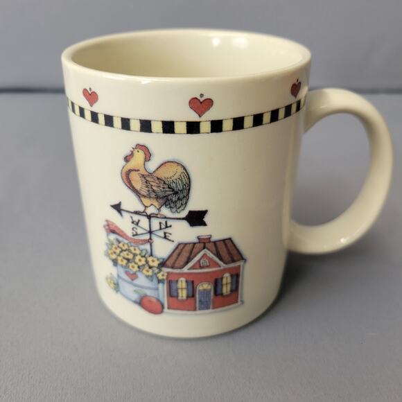 International Tableworks Farmhouse Rooster Mug Susan Winget 9 fl oz Handled - Picture 2 of 10